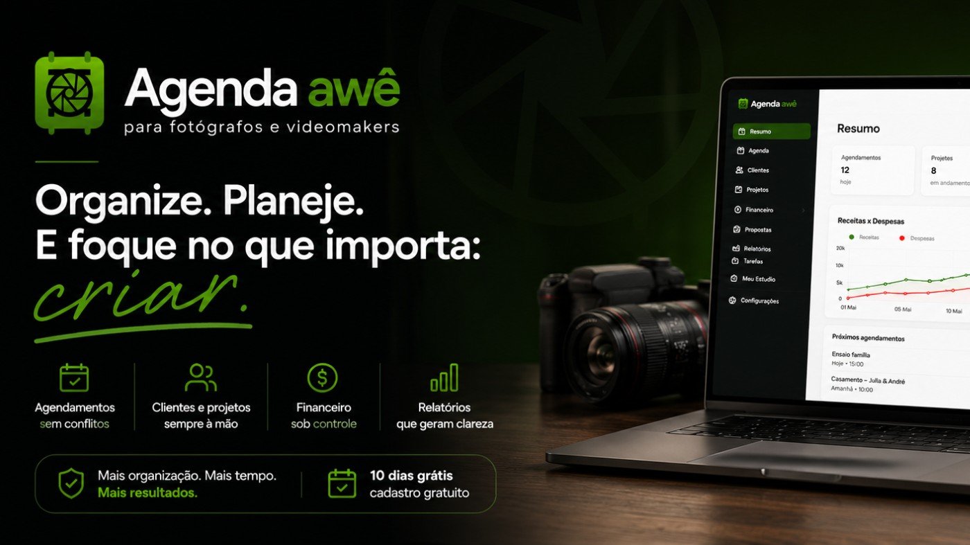 Mockup desktop — Agenda Awê
